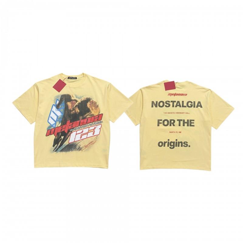 Herren locker geschnittenes Baumwoll-T-Shirt mit kreativem Buchstabenaufdruck lässiges Kurzarm-T-Shirt Herbst