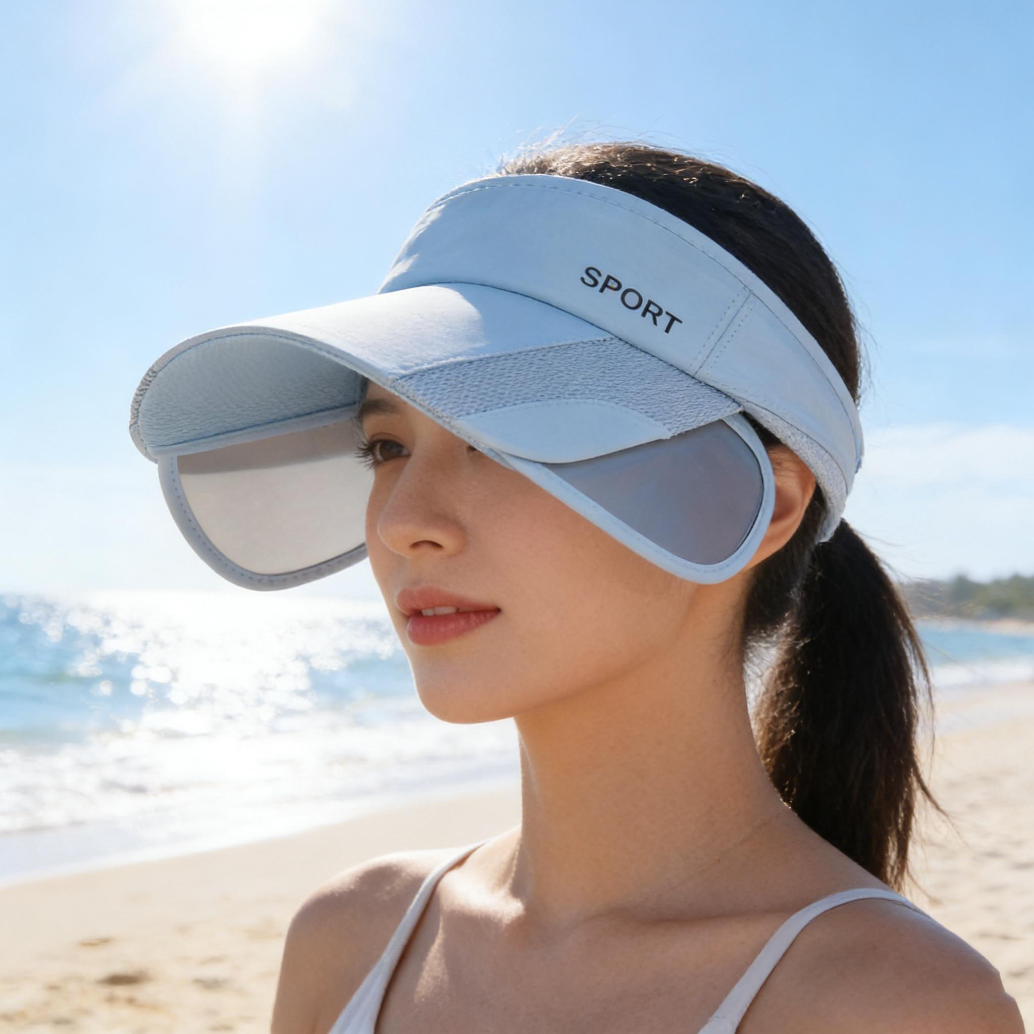 

Women S Hats With A Pull-Out Brim, Summer Sun Visor, A Retractable Brim For Face Protection, A Korean-Style Large-Brim Cycling