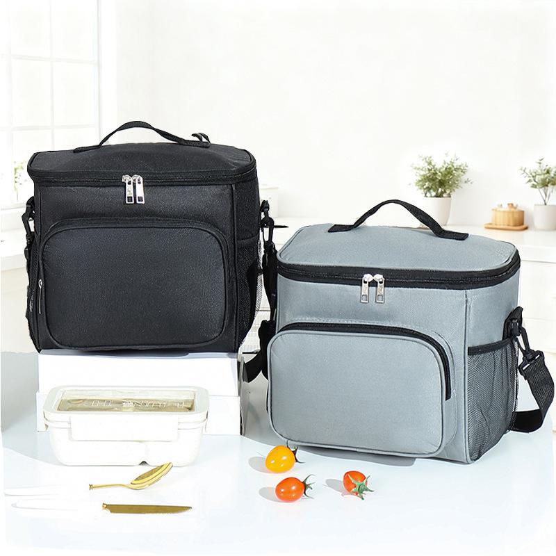 1PC Large Capacity Portable Insulated Crossbody Bag with Ice Pack for Outdoor Picnics Food Storage Organizer Hand-Held Food Box