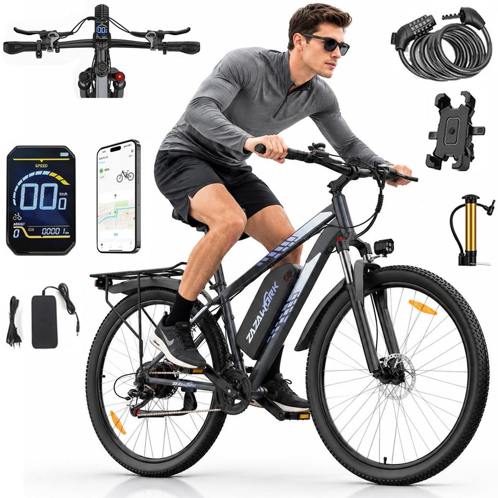 Electric Bike for Adults ZAZAWORK C29 PRO 750W Motor & 48V 20Ah Battery 21-Speed Off-Road E-Bike Hydraulic Brake With APP