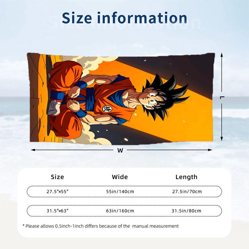 Dragon Ball Beach towels also serve as bath towels summer essential a musthave for the outdoors the beach and the pool