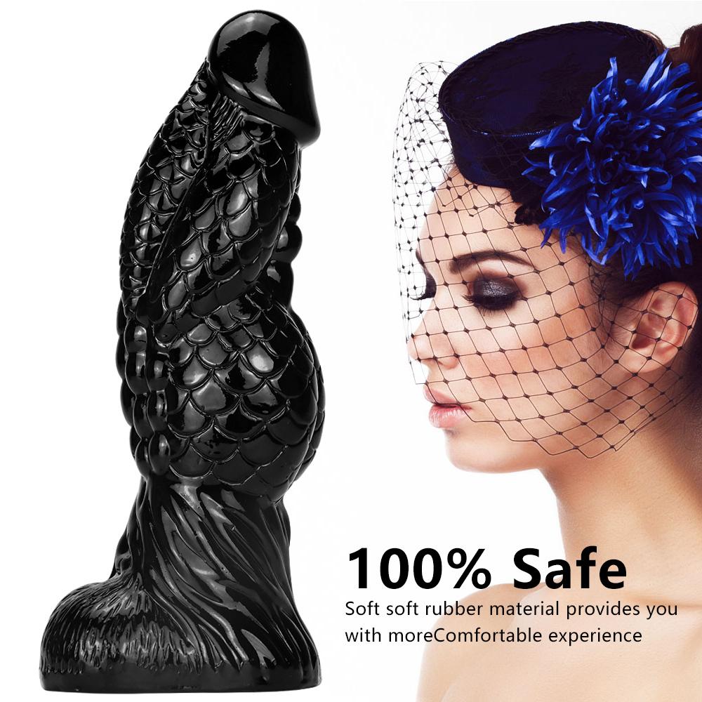 Enorme consolador negro con potente ventosa para juego Anal, enorme juguete para adultos, juguete sexual para adultos de gran tamaño, consolador realista de orgasmo rápido