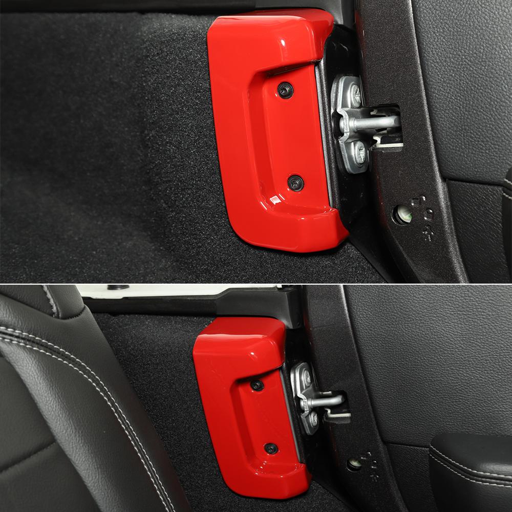 Car Rear Door Lock Buckle Decoration Cover Stickers For Jeep Wrangler JL 2018    2022 Interior Accessories