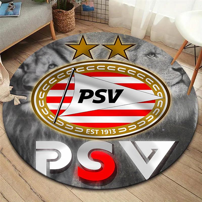 Philips Sport Vereniging Round Area Rug,Carpet Rug for Living Room Bedroom Sofa Playroom Decor,Non-slip Floor Mat