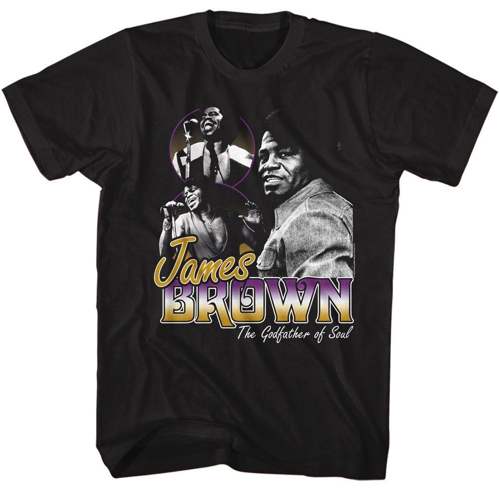 James Brown Godfather of Soul Black T-Shirt Mens Womens Tees Top M