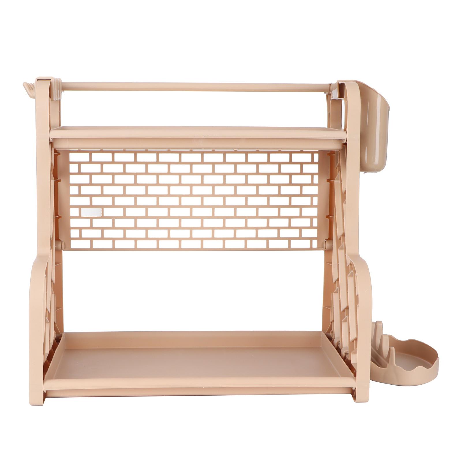 Outsideworld Beige Multifunctional Kitchen Storage Rack Seasoning Bottle Storage Shelf Spice Rack Holder
