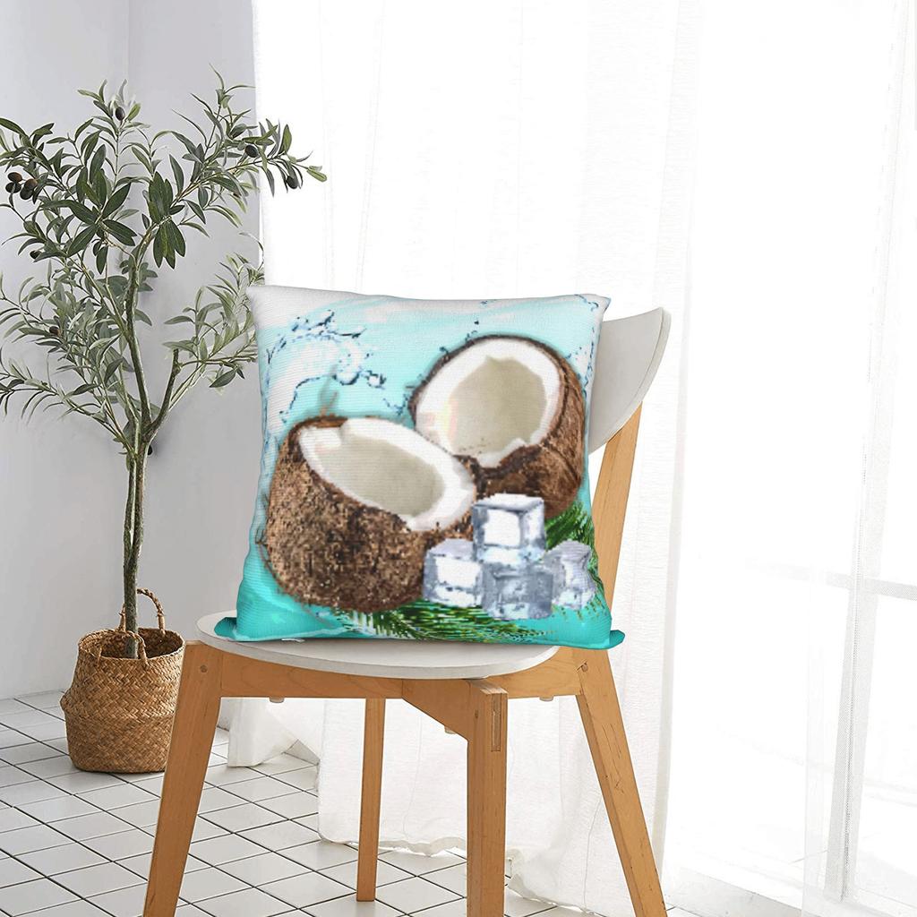 Coconut Frutiger Aero Pillowcase Polyester Cushion Cover Decorations  Pillow Case Cover Home Zippered 45X45cm