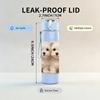 1PC Two Tiny White Puppies 750ml Color Plastic Sports Water Bottle Leakproof Flip Straw Lid Suitable for Sports Office Home Use