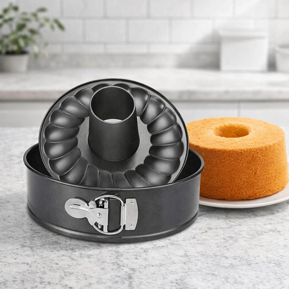 with Buckle Springform Cake Pan Detachable Bottom Cheesecake Mold 7 in Chiffon Cake Pan  Bread