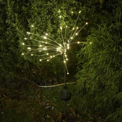 Luz Solar LED Gardenmaster Clarte com Iluminação Automática Jardim Exterior Sem Eletricidade Luz de Natal Elegante Fogos de Artifício, Interruptor, Luz,