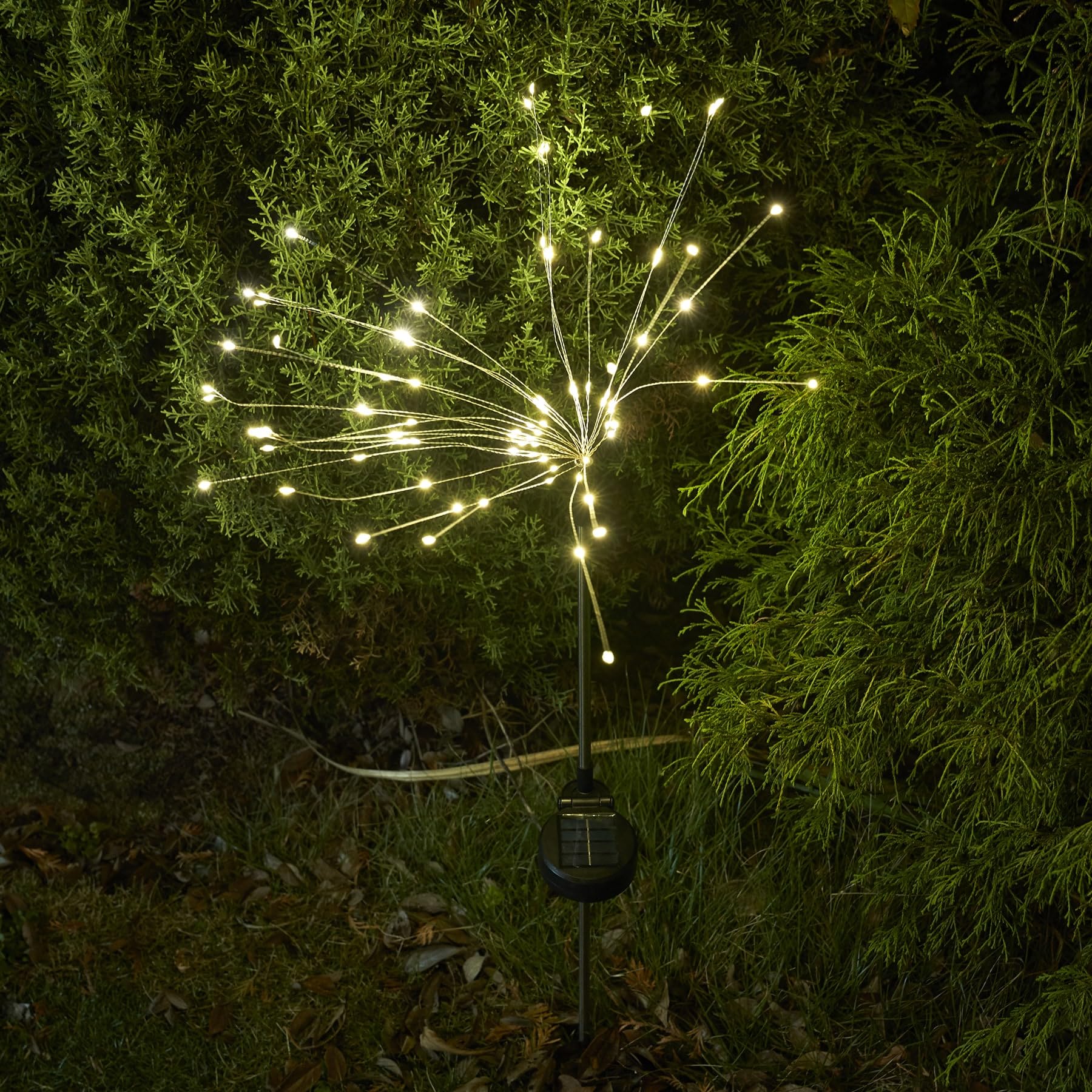 

Gardenmaster Clarte LED Solar Light with Automatic Lighting Outdoor Garden No Electricity Stylish Christmas Light Fireworks, Switch, Light, чорний