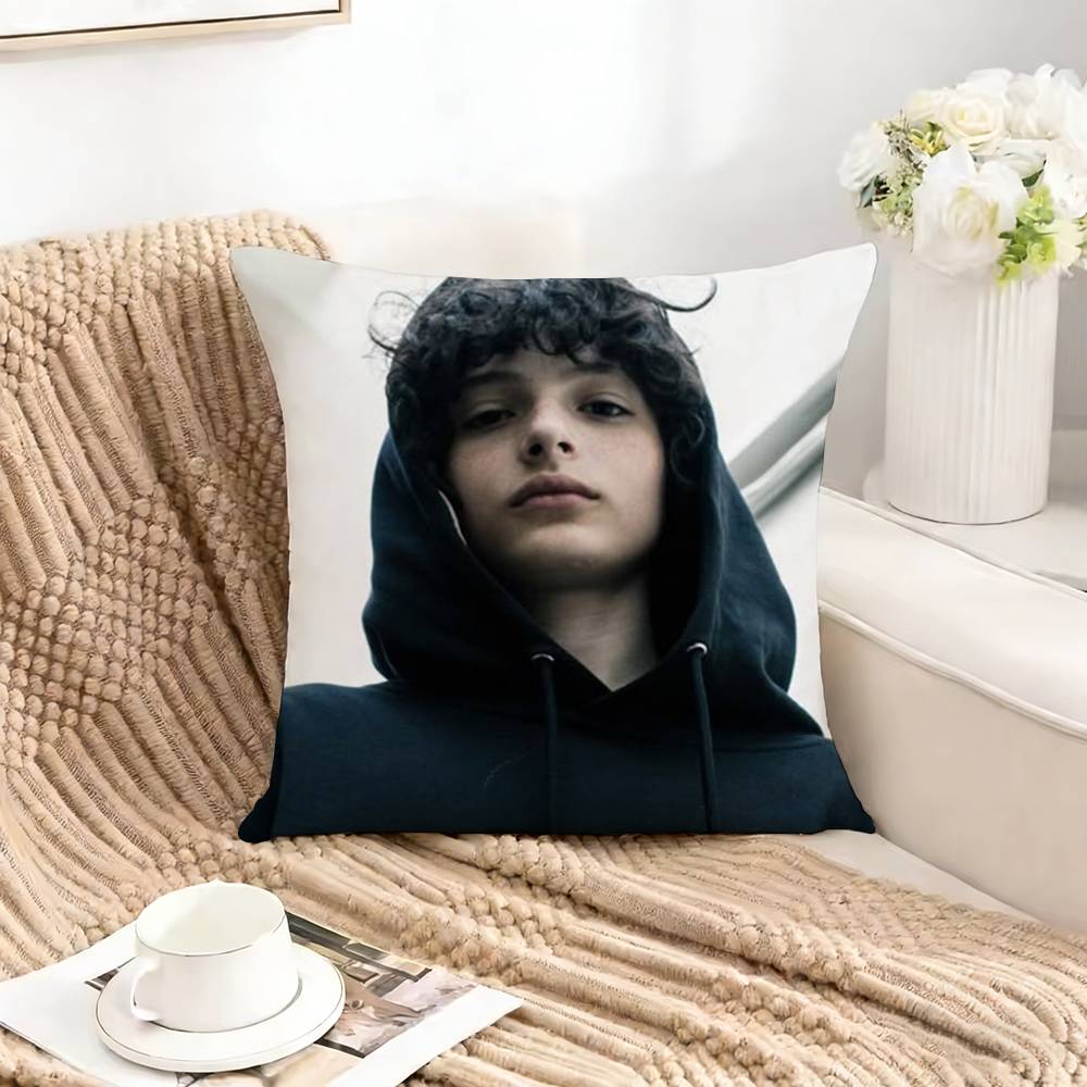 Cool FFinn WWolfhardFW Square DoubleSided printed Pillow Case Bedroom Bedside Pillow Sofa Cushion Cover