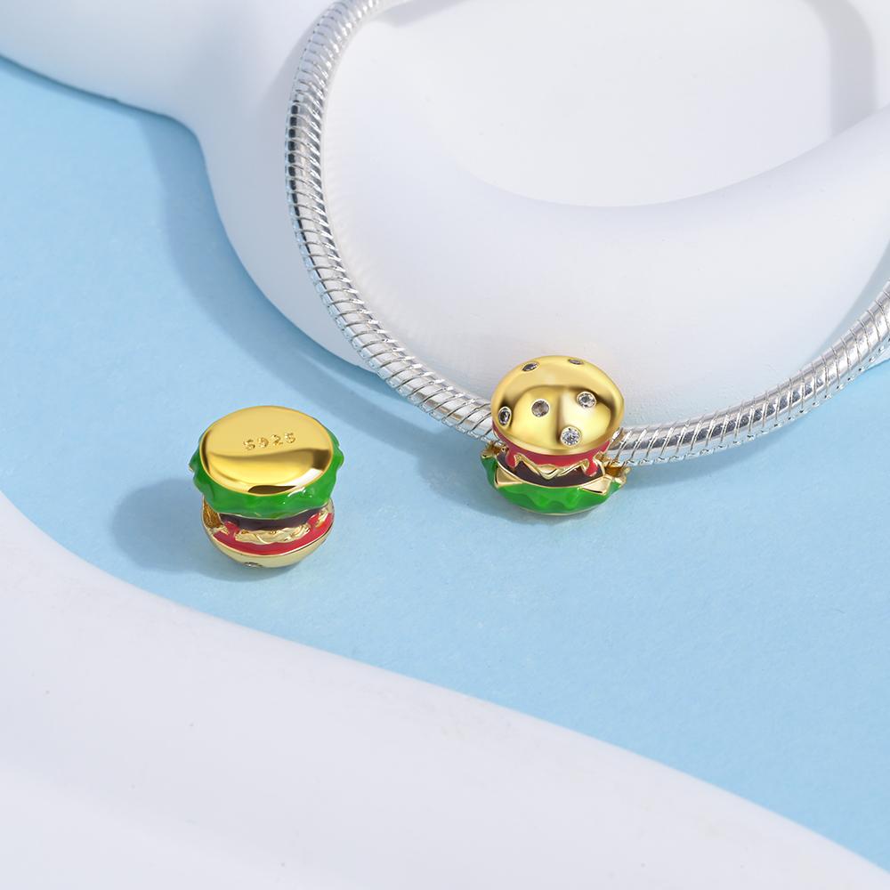 Original Funkelndes Gold Rose Heller Stern Herz Anhänger Charm Perlen Kupfer Passend Armband DIY Jubiläum Schmuck Geschenk