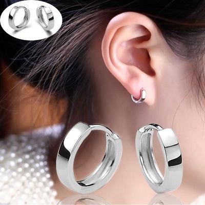 Pendientes Mini Lisos de Moda Coreana para Hombre y Mujer
