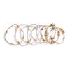 Women Plastic Beaded Bracelet Stack Set Gold Silver Boho Layered Stackable Bracelets