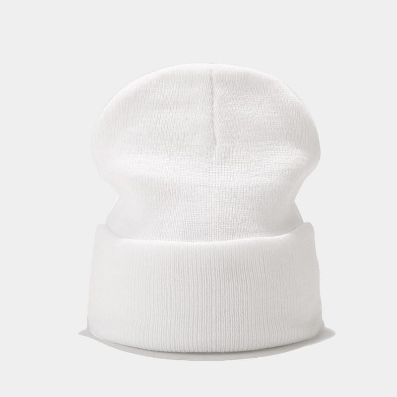 70g Solid Knit Beanie Oversized Cuffed Slouch Hat Men Women Winter Warm Skateboard Hip Hop
