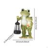 Frog Statue Resin Animal Ornament Luminous Sculpture Outdoor Decoration Original Functional