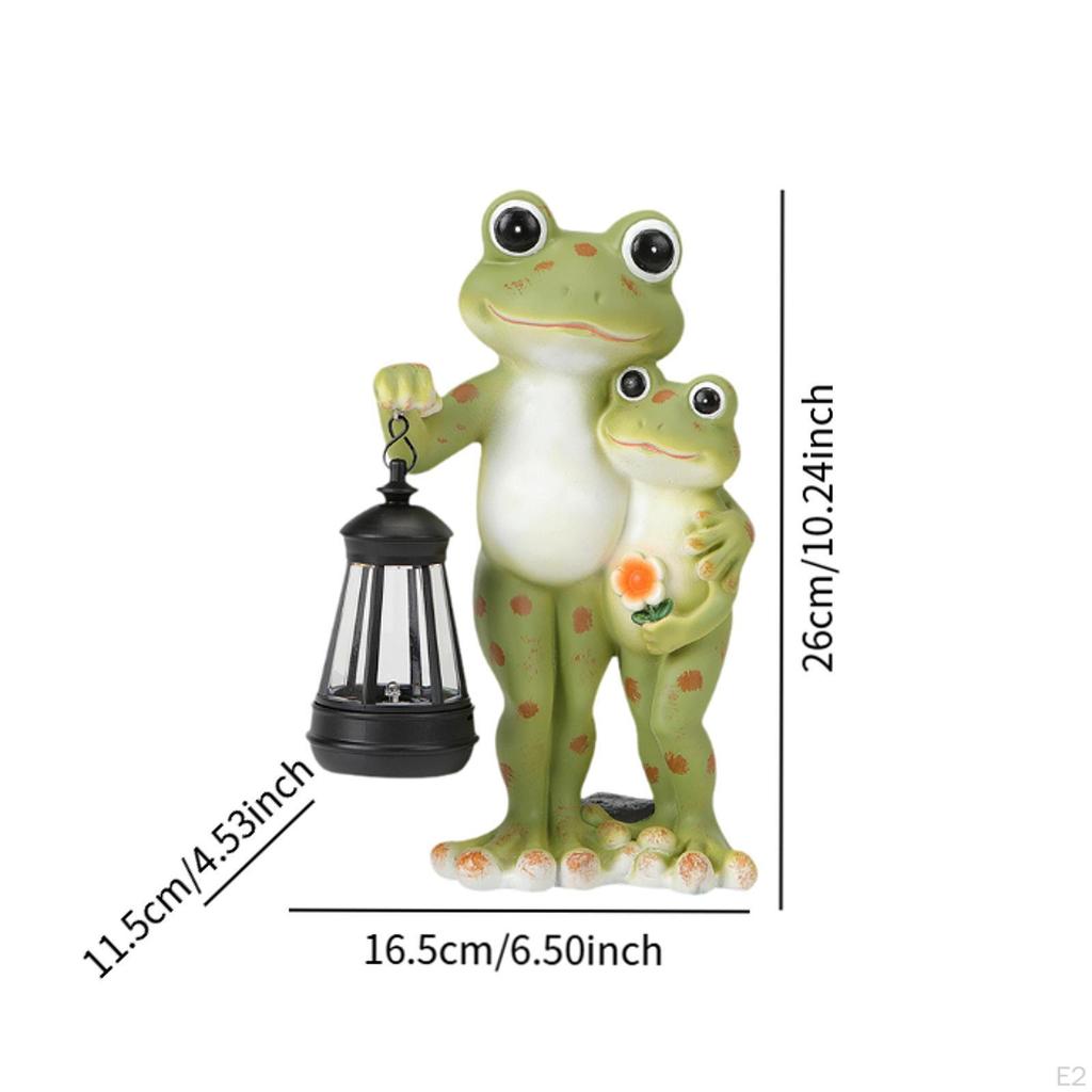 Frog Statue Resin Animal Ornament Luminous Sculpture Outdoor Decoration Original Functional