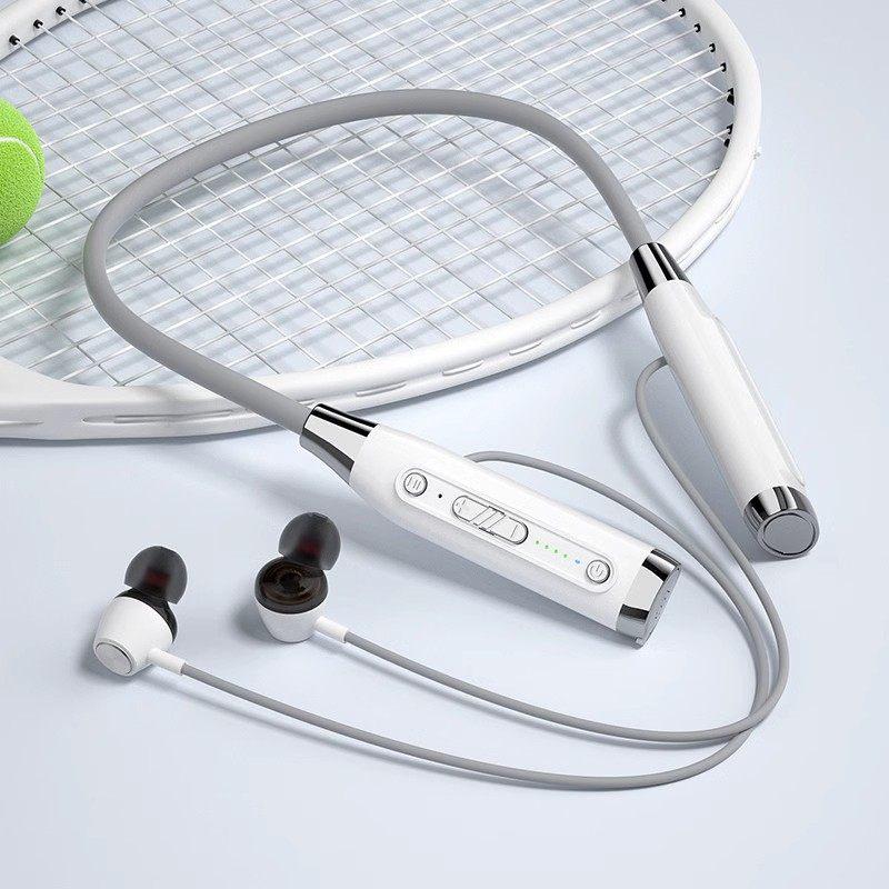 2026 Model Genuine Bluetooth Neckband Earphones: 200-Hour Battery, In-Ear Noise Cancellation, Perfect for Gaming and Sports.