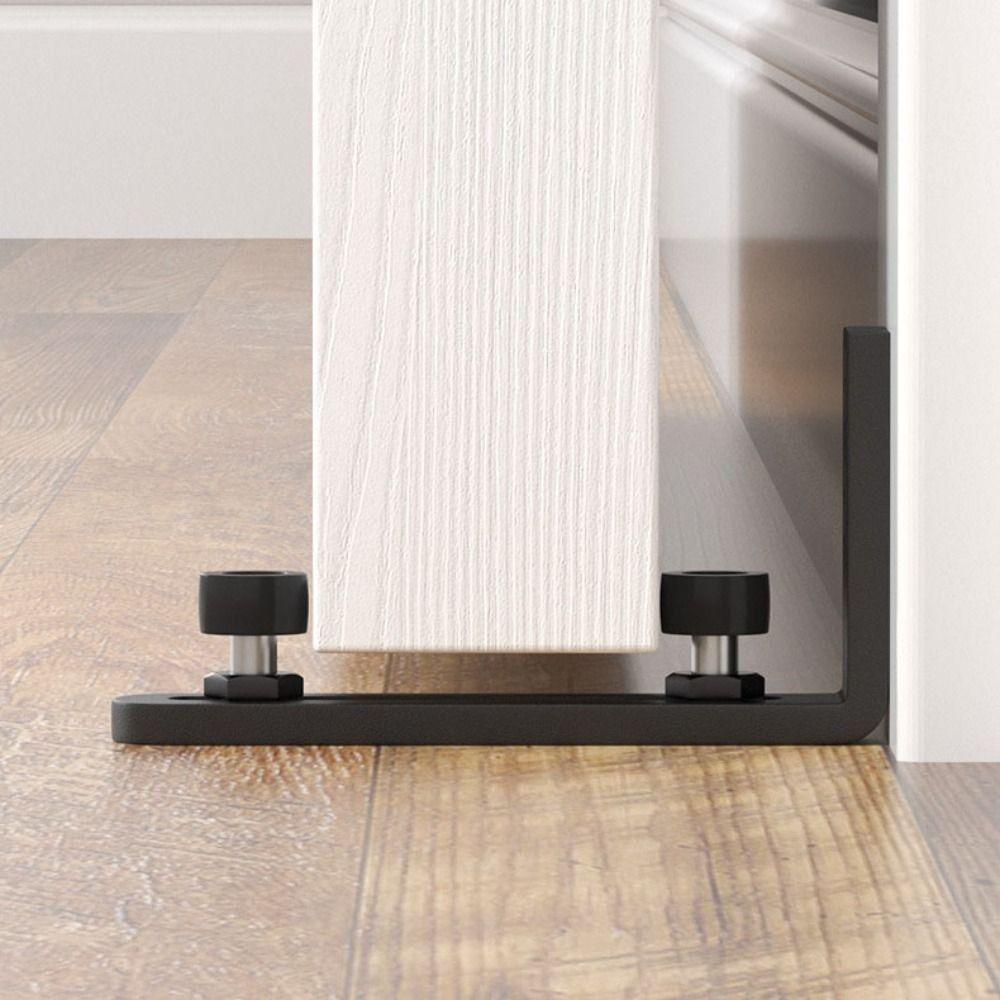 Wall-mounted Barn Door Swing Stop Double Wheel Bottom Guide Smooth Barn Door Floor Guide  Garage
