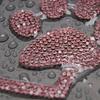 1PC Customized Paw Print, Hot Stamping, Hot Stamping, Self-adhesive Rhinestone Hollow Out Heart-shaped Car Logo Cloth Sticker