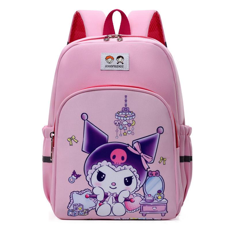 Adorable Cartoon Print Kids Backpack Lightweight Nylon With Comfy Arched Straps For Boys And Girls