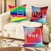 Fashion Hot Trend HHUF Cushion Cover Natural Linen Organic Fabric DoubleSided Printing Couch Pillow Covers Home Decor