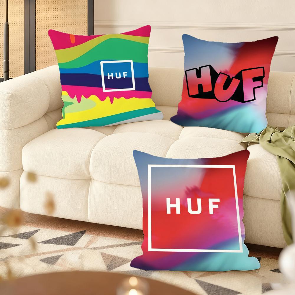 Fashion Hot Trend HHUF Cushion Cover Natural Linen Organic Fabric DoubleSided Printing Couch Pillow Covers Home Decor