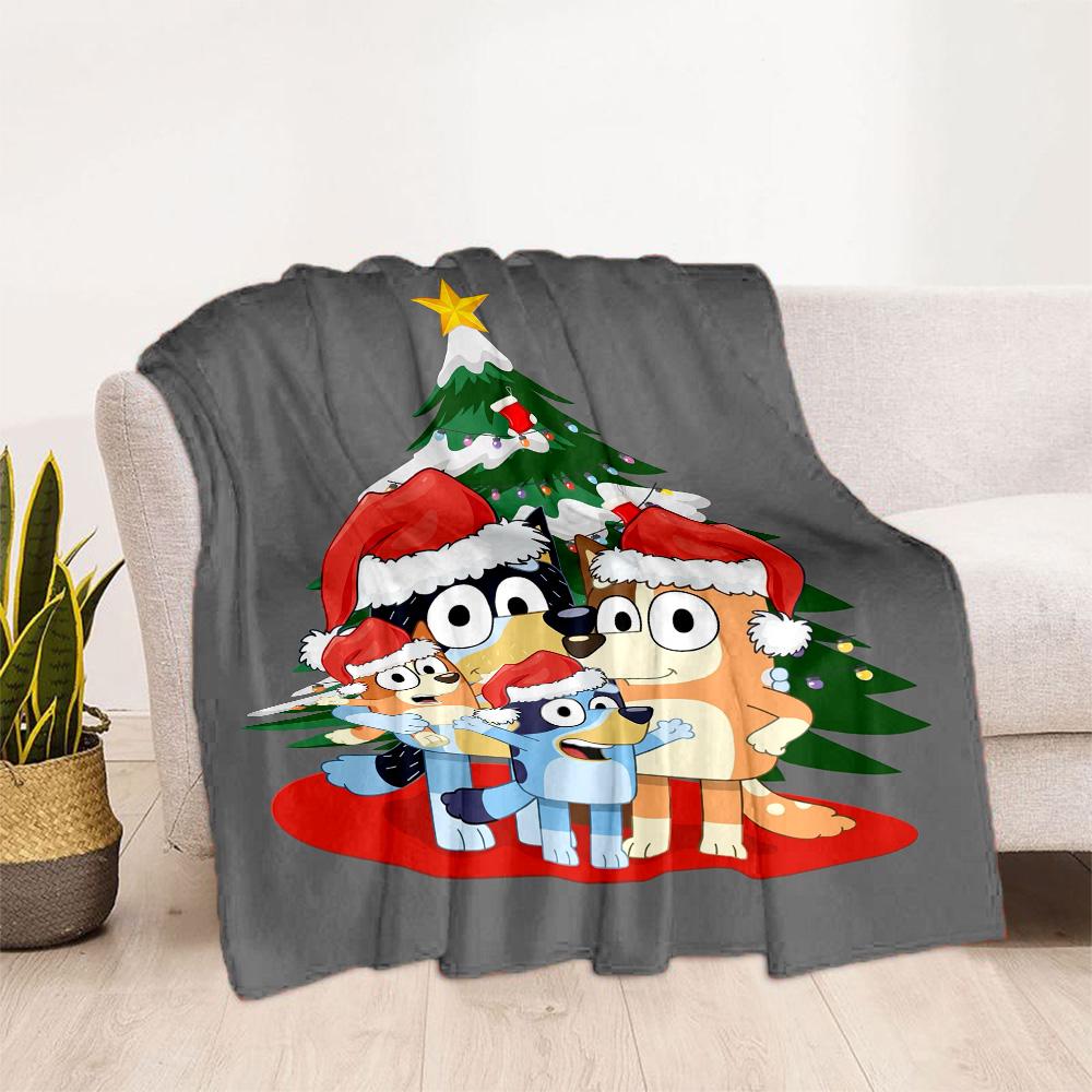 Bluey's Festive Friends Blanket Ultra-Soft Great for Couch Bed Picnics All-Season Use Modern Style Suitable for Gifting Relatives and Friends