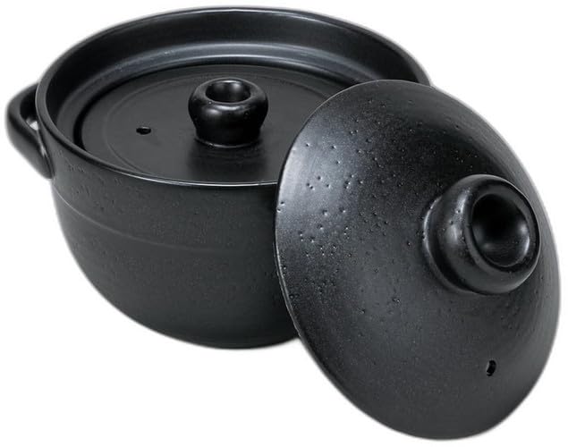 Silver Rice capacity x x Ceramic Rice Can be used over an open Setomonohonpo Cooker, 2.5-cup [23 19.5 17cm] Cooker, flame,