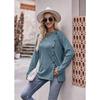 GMXIA Women's Autumn Button Fashion Solid Color Long-sleeved T-shirt