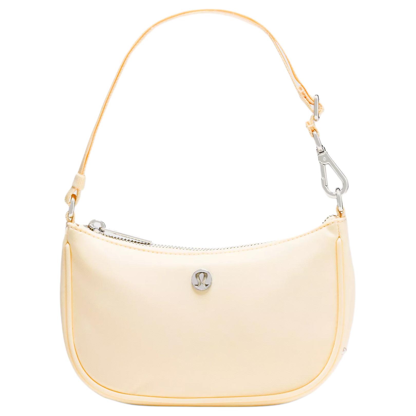 Lululemon City Essentials 1L Brand Logo Adjustable Shoulder Strap Nylon Tote Shoulder Bag Mini Women bags Cream-Yellow LW9FRIS-046927 Cream Yellow