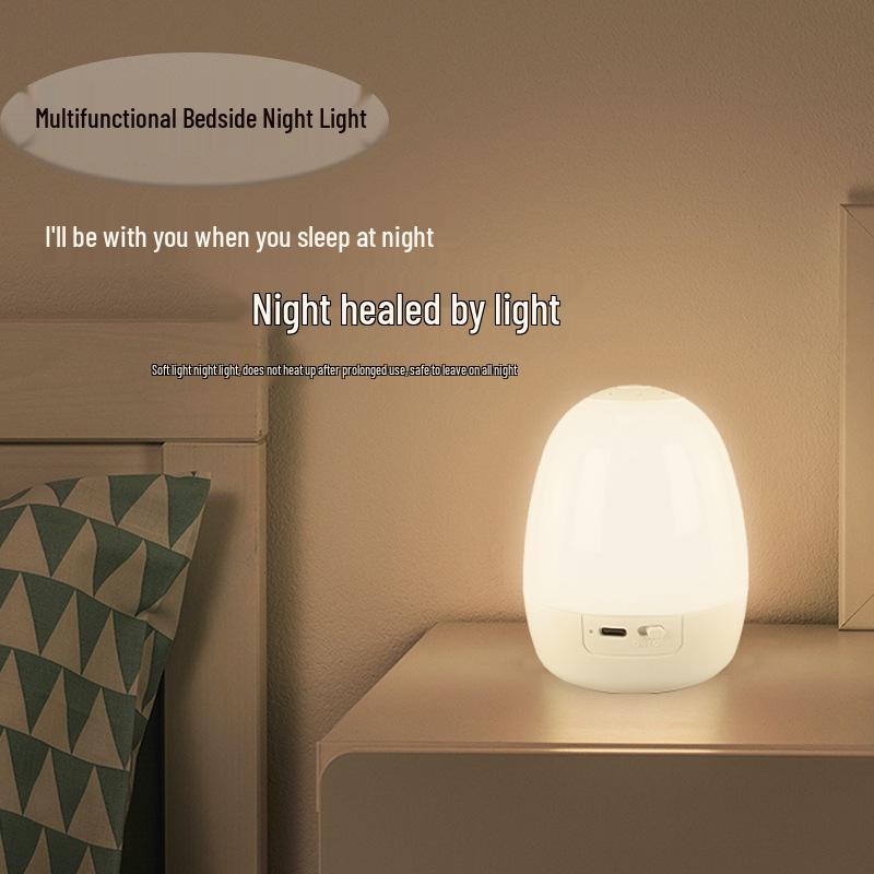 

Egg-Shaped Touch Control Night Light: Eye-Friendly, Cross-Border Design for Baby Feeding & Bedside Use 3W білий
