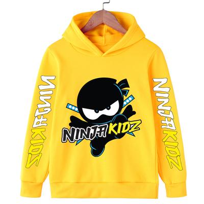 Sweat à capuche décontracté pour enfants dessin animé ninja de qualité garçon et fille pull Y2K hip-hop rétro multicolore automne et hiver
