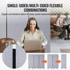 2FT Room Divider 3 Panels PET Polyester Soundproof Privacy Screen Grey