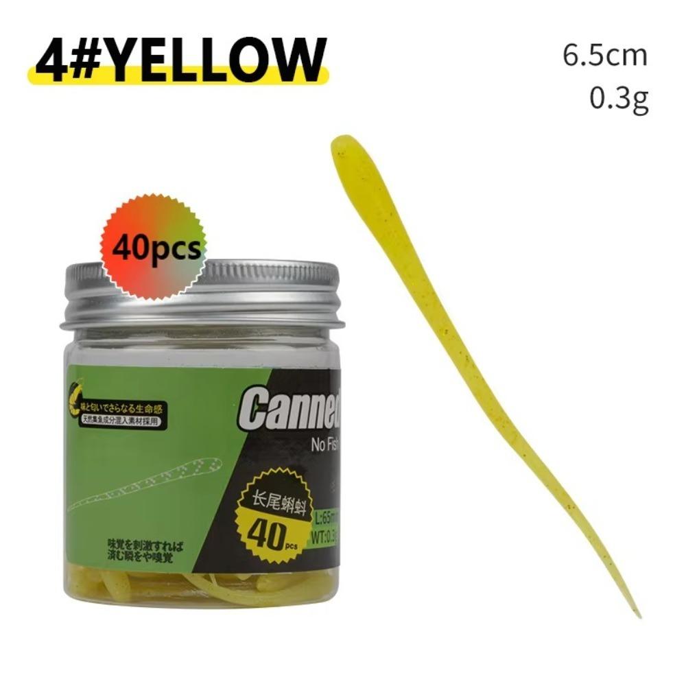 

40 шт. Приманка для рыбалки с перевернутым дизайном Мягкая приманка Перевернутое мягкое насекомое Мандариновая рыба 4#