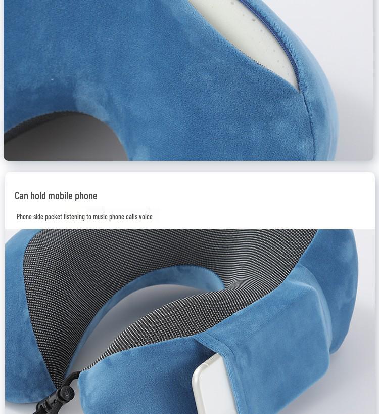 Hump-Shaped Memory Foam U-Shaped Neck Pillow for Office, Travel, and Business Trips