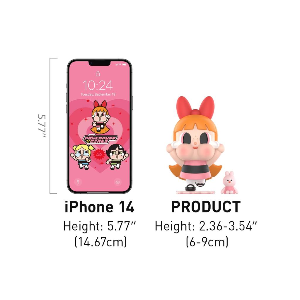 POP MART Crybaby X Powerpuff Girls Series Figures, Crybaby Blind Box Figures, Random Design Action Figure Collectible Toys Home Decor, Holiday