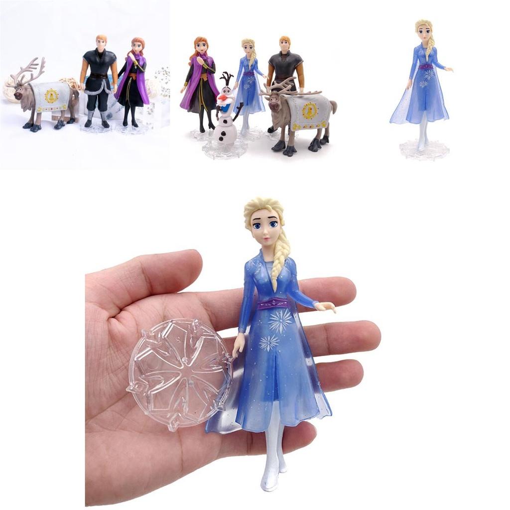 Bezauberndes 5-teiliges Schneekönigin Anna Elsa Frozen 2 Olaf Sven Kristoff Actionfiguren Set
