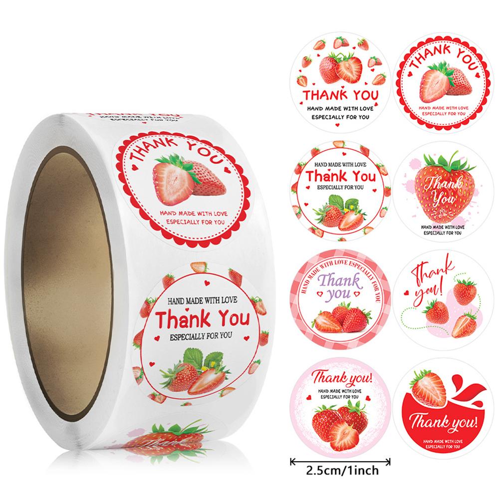 100-500Pcs High-Quality Thank High-Quality You High-Quality Handmade High-Quality Fruits High-Quality Strawberry High-Quality Gift High-Quality