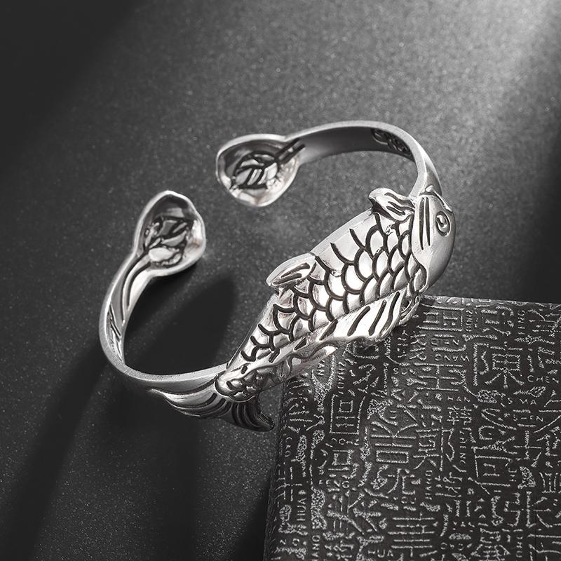 Personalized Retro Ethnic Pixiu Bangle for Men Women Stylish Cuff Bracelet Unique Jewelry Gift