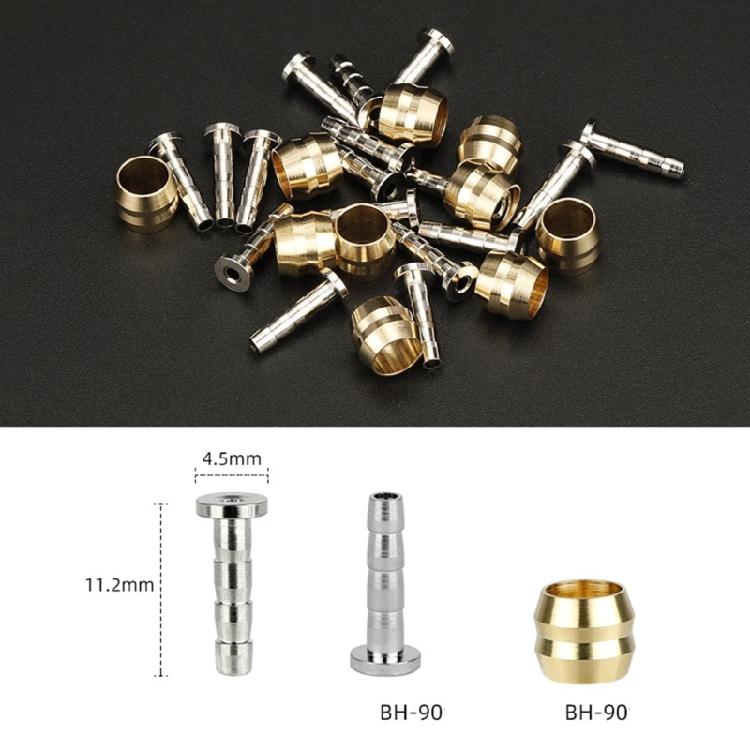 50 Set Bicycles Hydraulic Brake Hose Inset Replacements Part Brake Connector Insert Connecting Bolts Bleed