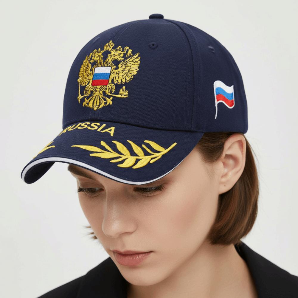 Russian Eagle Emblem Embroidered Baseball Cap Distressed Cotton Peaked Cap Hip Hop Adjustable Streetwear Sunscreen Hats