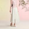 New Chinese Style High-Waisted Lace A-line Skirt