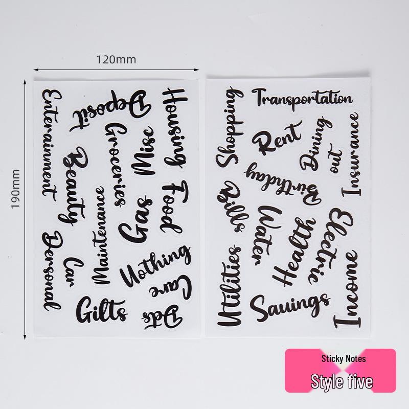 White and Blue Self-Adhesive Handwritten Label Stickers with Index Notes