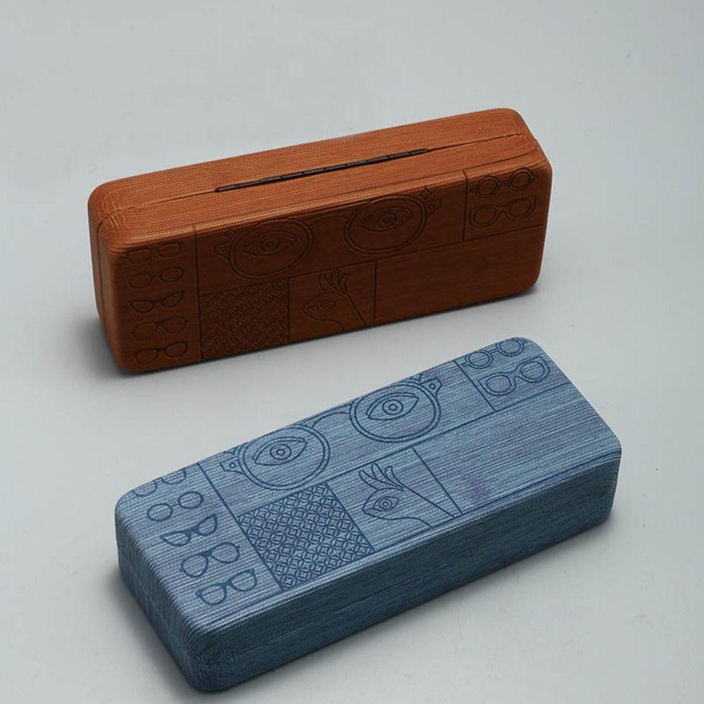 Square Glasses Case Geometric Pattern Sunglasses Storage Box For Mens Fashion Accessories
