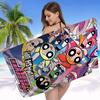 Klassisches Cartoon T-The Powerpuff Girls Cartoon Strandtuch Süße Kawaii Zimmerdeko Bad Kinder Handtücher Für Badezimmer Dusche