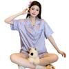 Can Wear Imitation Silk Short-Sleeved Shorts Loungewear Female Student Dormitory Casual And Comfortable Pajamas Set