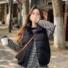 Autumn and winter new large size vest sleeveless women's versatile outer wear solid color literary and casual lapel down cotton vest