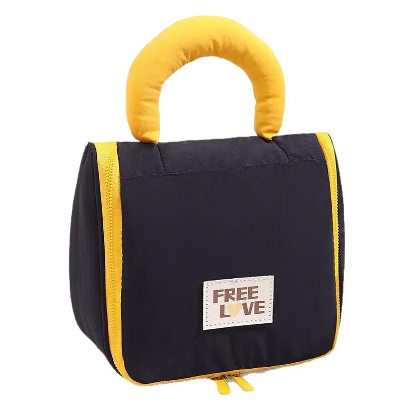 Portable Large Capacity Cute Makeup Bag with Hook for Travel and Business Trips